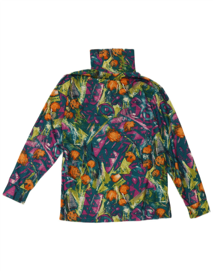 Vintage Womens Abstract Pattern Top Long Sleeve IT 48 XL Multicoloured