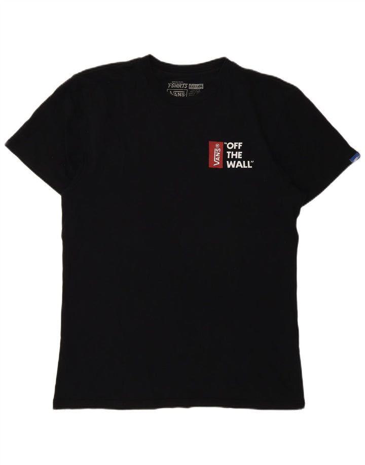 T-shirt grafica da uomo Vans Top in cotone nero medio