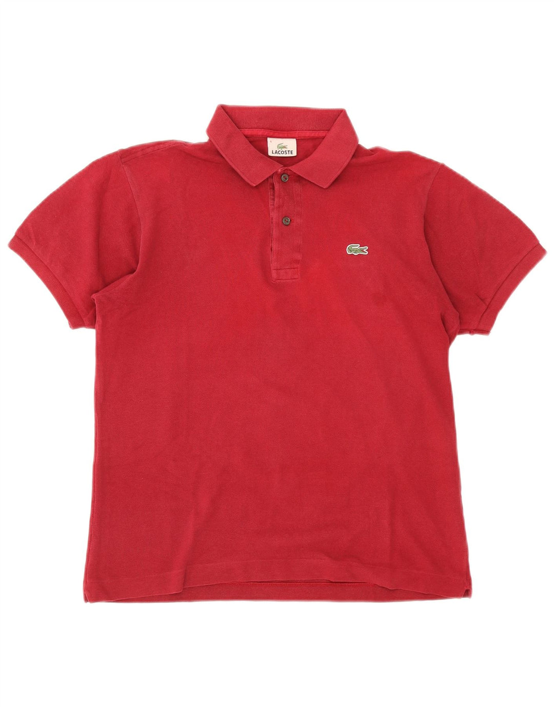 Lacoste Mens Polo Shirt Size 4 Medium Red Cotton