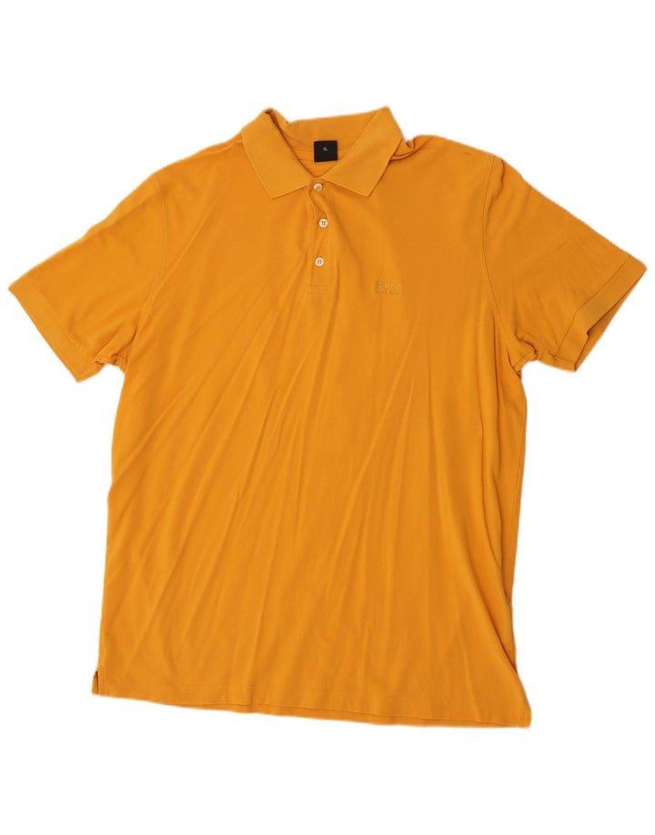 Hugo Boss Mens Polo Shirt XL Yellow