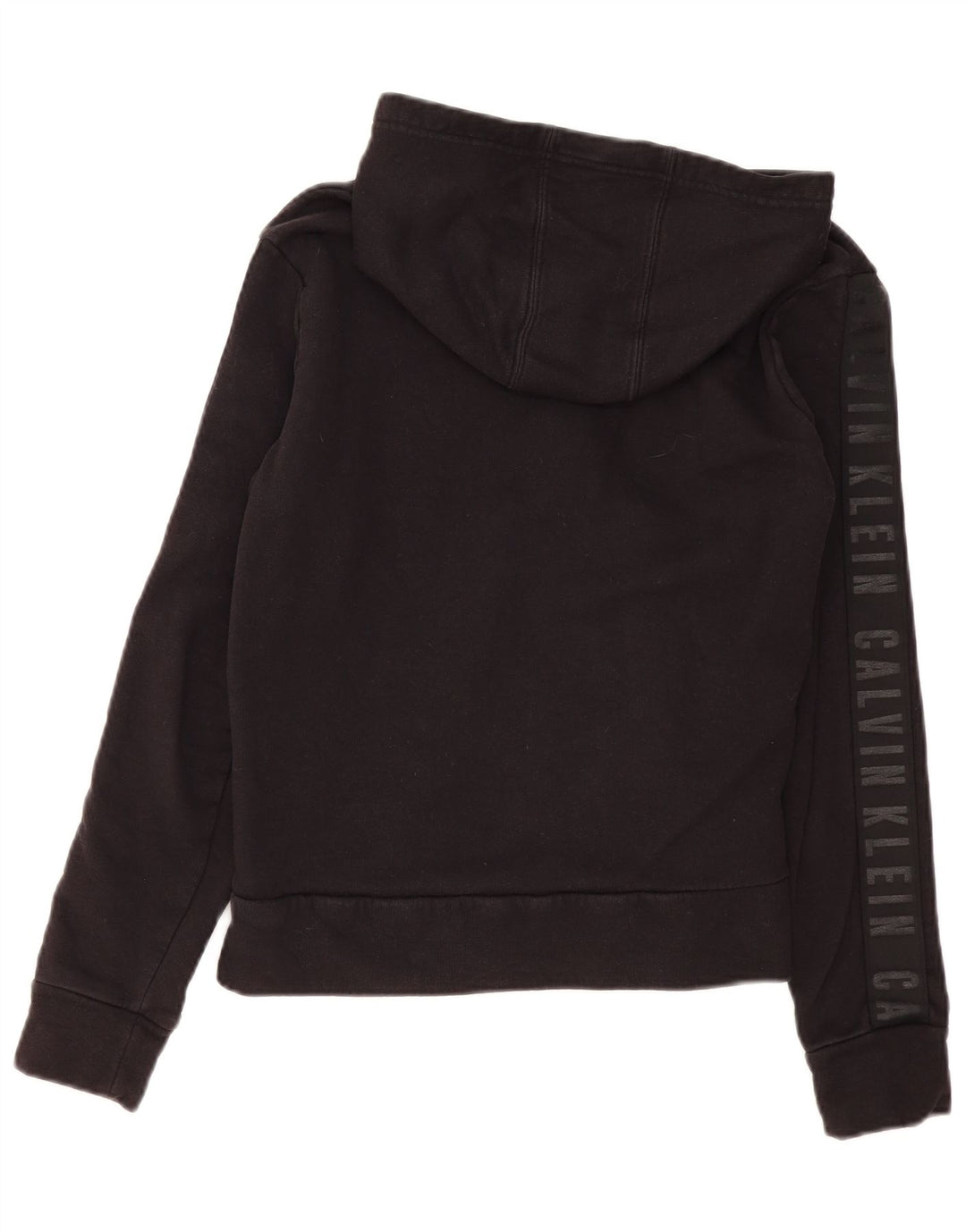 Calvin Klein Womens Performance Zip Hoodie Sweater UK 14 Medium Black