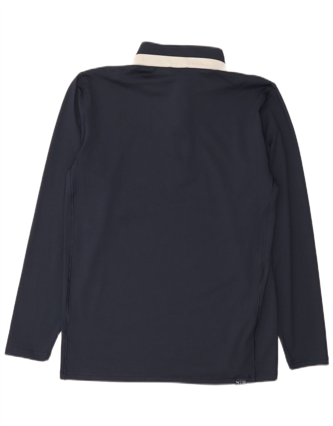 Puma herre lynlås hals top langærmet medium marineblå colourblock polyester