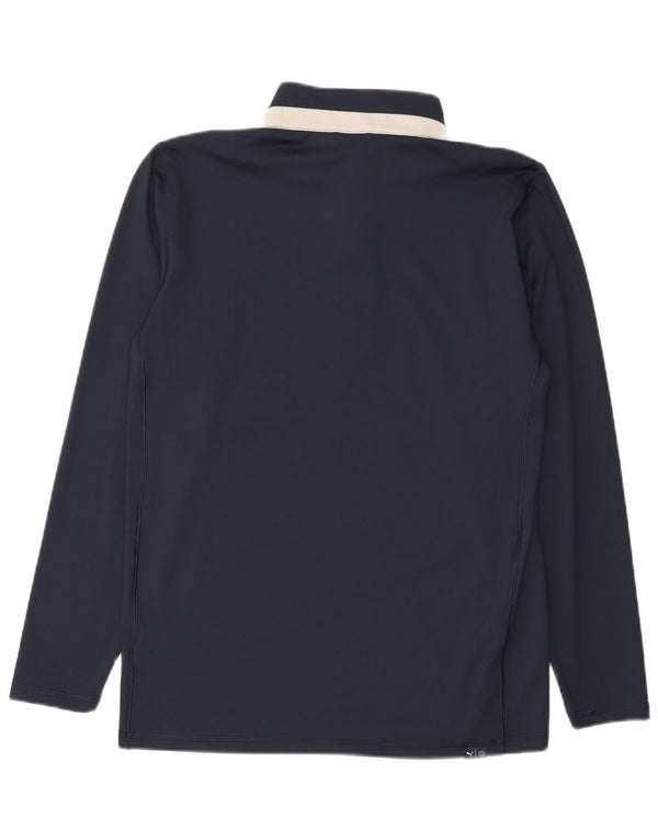 Puma herre lynlås hals top langærmet medium marineblå colourblock polyester