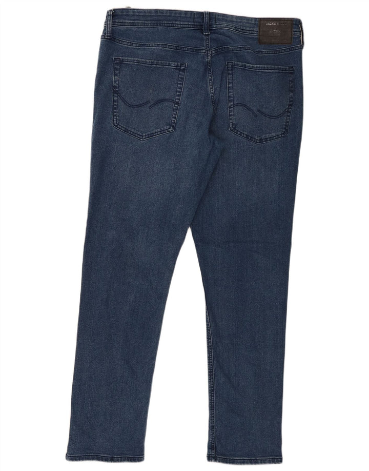 Jack & Jones Mens Slim Jeans W36 L32 Blue Cotton