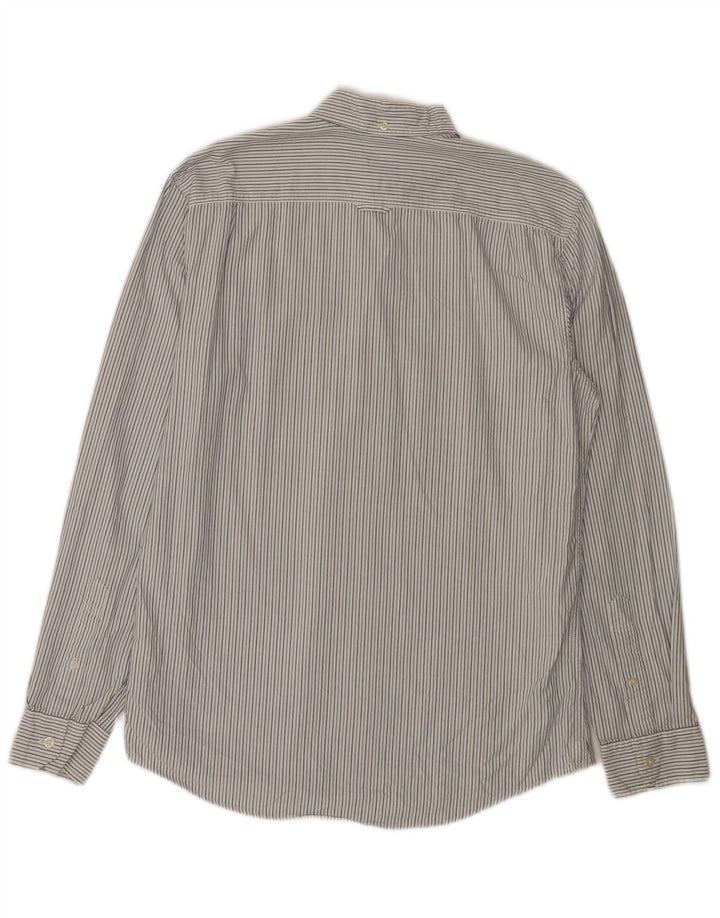 JACK WILLS Herre Classic Fit skjorte Medium Grey Pinstripe Bomuld
