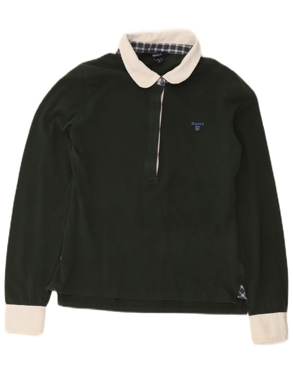 Gant Langærmet Rugby Polo Shirt UK 8 Lille grøn farveblok