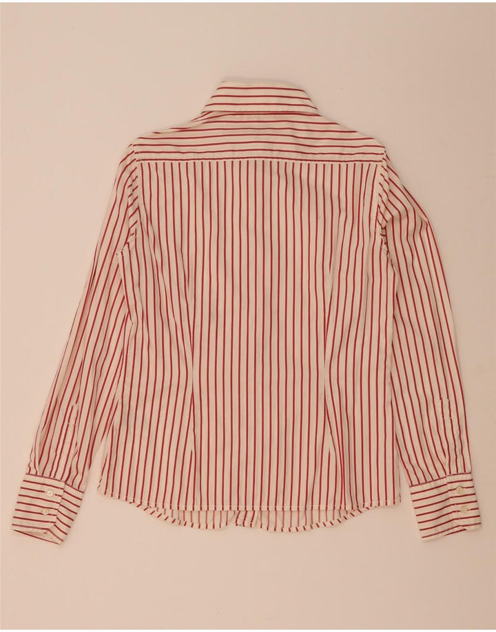 Henry Cottons Womens Shirt IT 44 Medium Red Striped Cotton