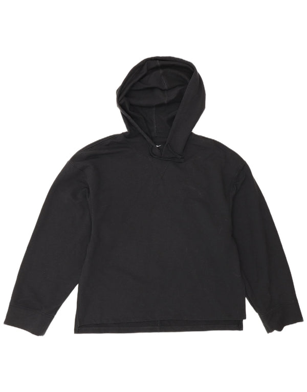 Nike Damen Yoga Relaxed Fit Hoodie Pullover UK 6 XS Schwarz Polyester