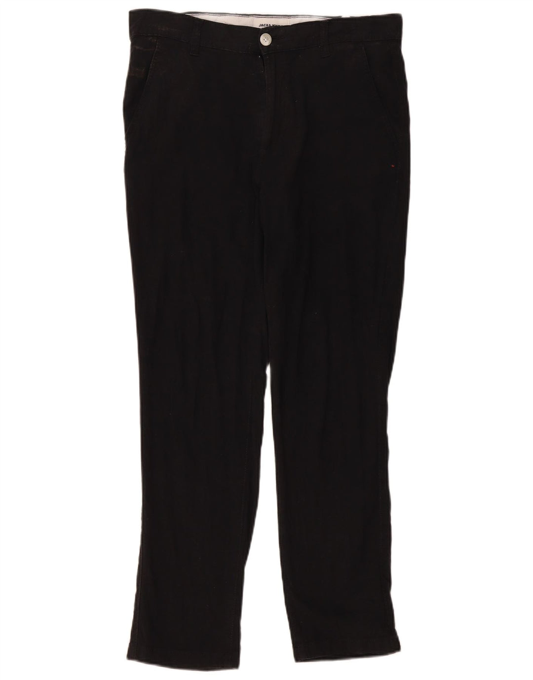 Jack & Jones Mens Slim Chino Trousers W30 L27 Black Polyester