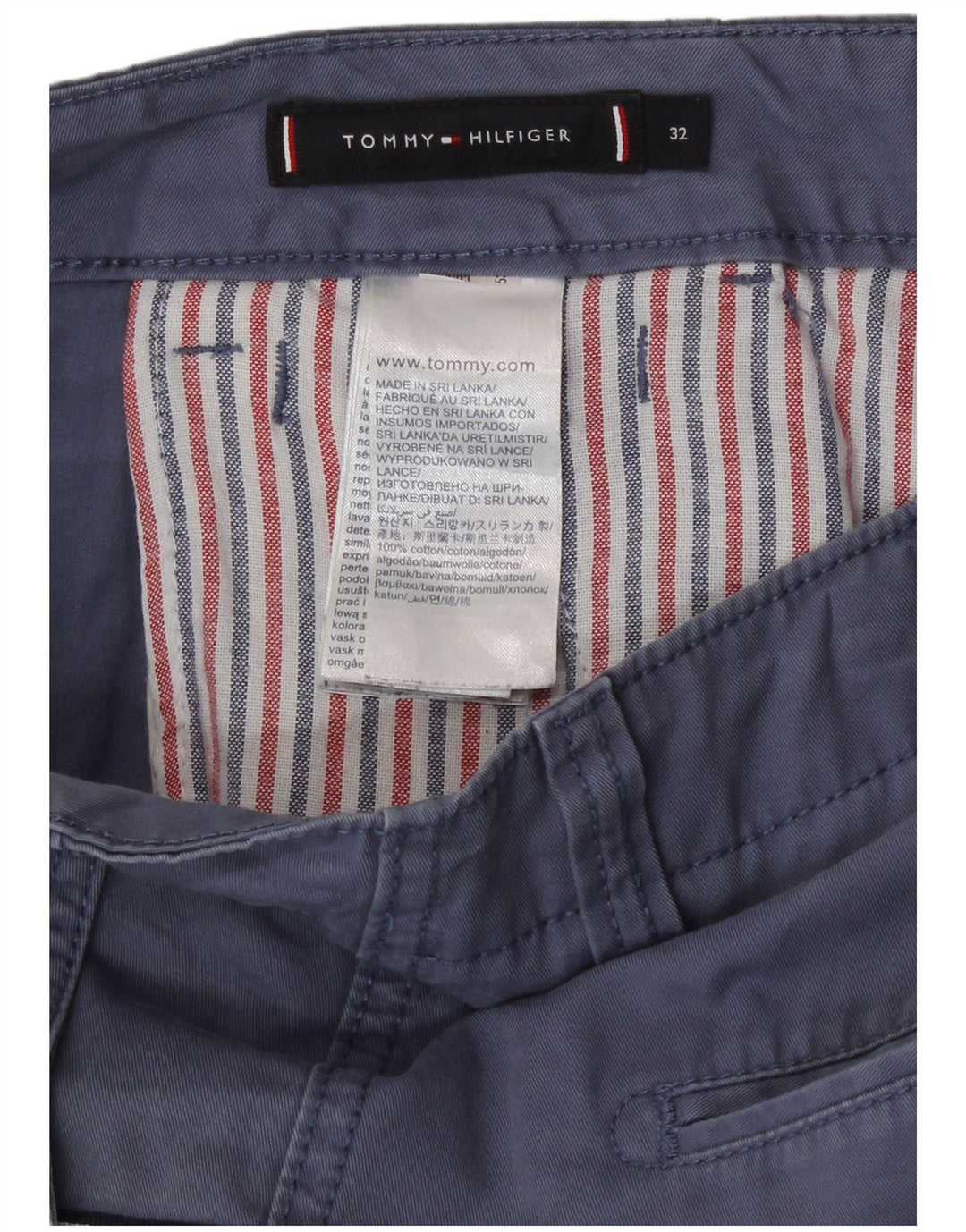 Tommy Hilfiger Herren Cargoshorts W32 mittelblaue Baumwolle