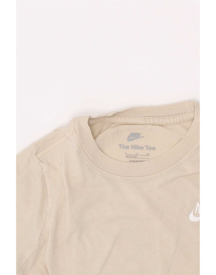 Nike Boys T-Shirt Top 8-9 Years Small Beige