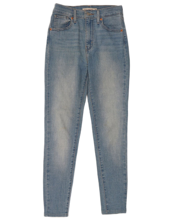 Levi's Womens Mile High Super Skinny Jeans W25 L26 Blue Cotton