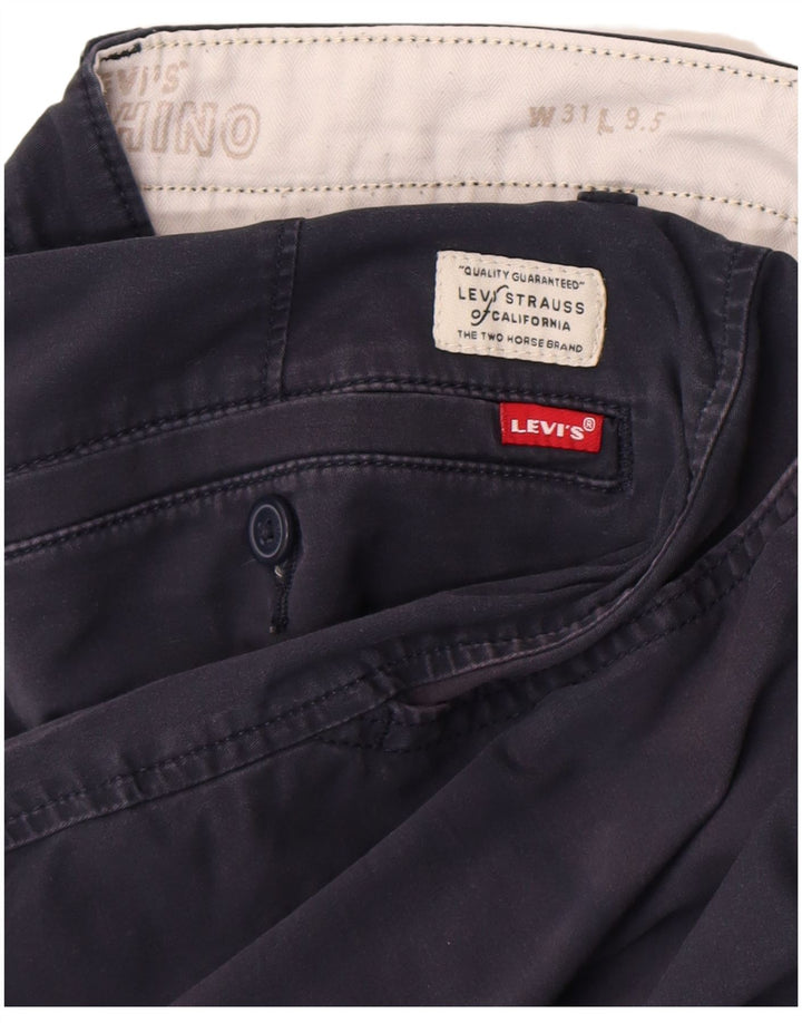 Levi's Mens Chino Shorts W31 Medium Navy Blue Cotton