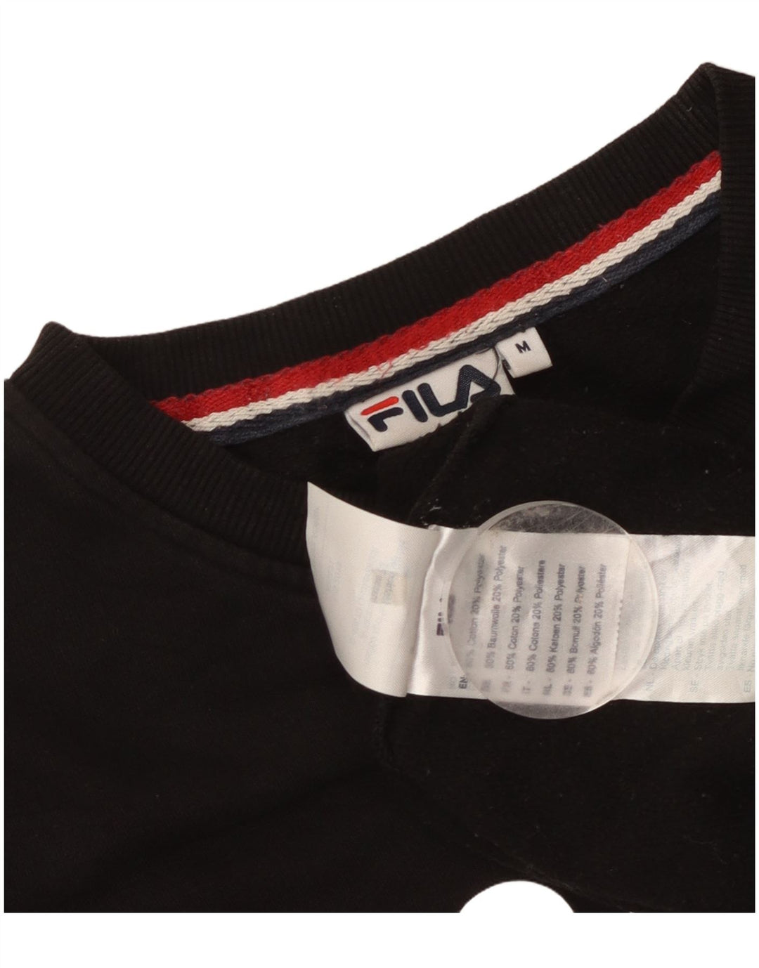Fila Herren Grafik-Sweatshirt-Pullover aus mittelschwarzer Baumwolle