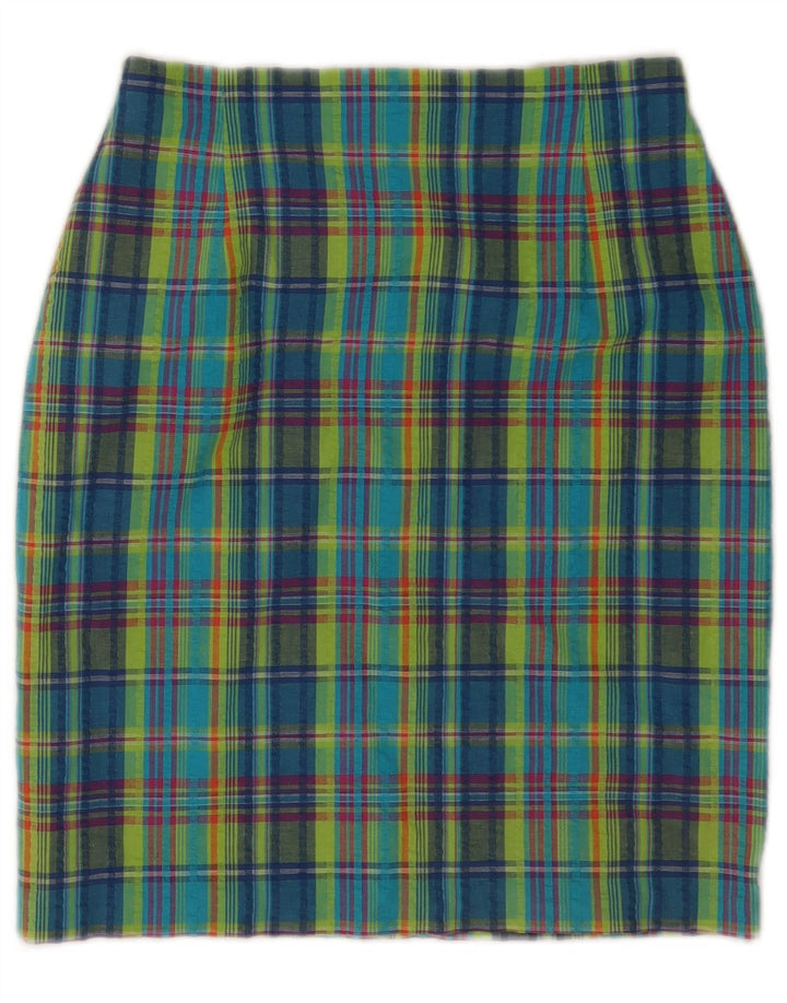 Marks & Spencer Womens Pencil Skirt UK 12 Medium W26 Multicolored Check