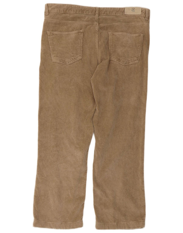 Pantaloni dritti da uomo in velluto a coste Cerruti 1881 W38 L28 in cotone beige