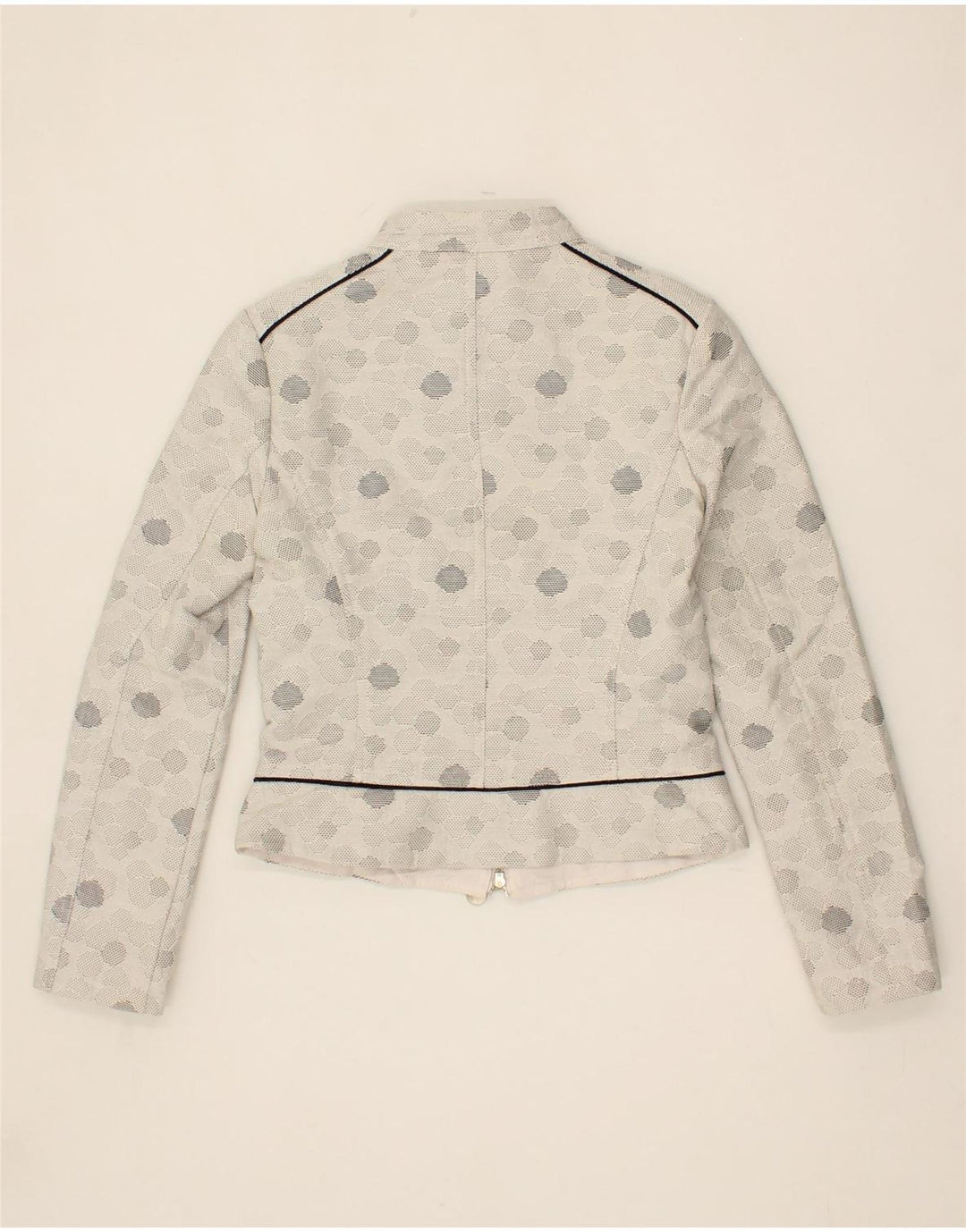 CARACTERE Girls Bomber Jacket 5-6 Years Grey Spotted Cotton Vintage Caractere and Second-Hand Caractere from Messina Hembry 