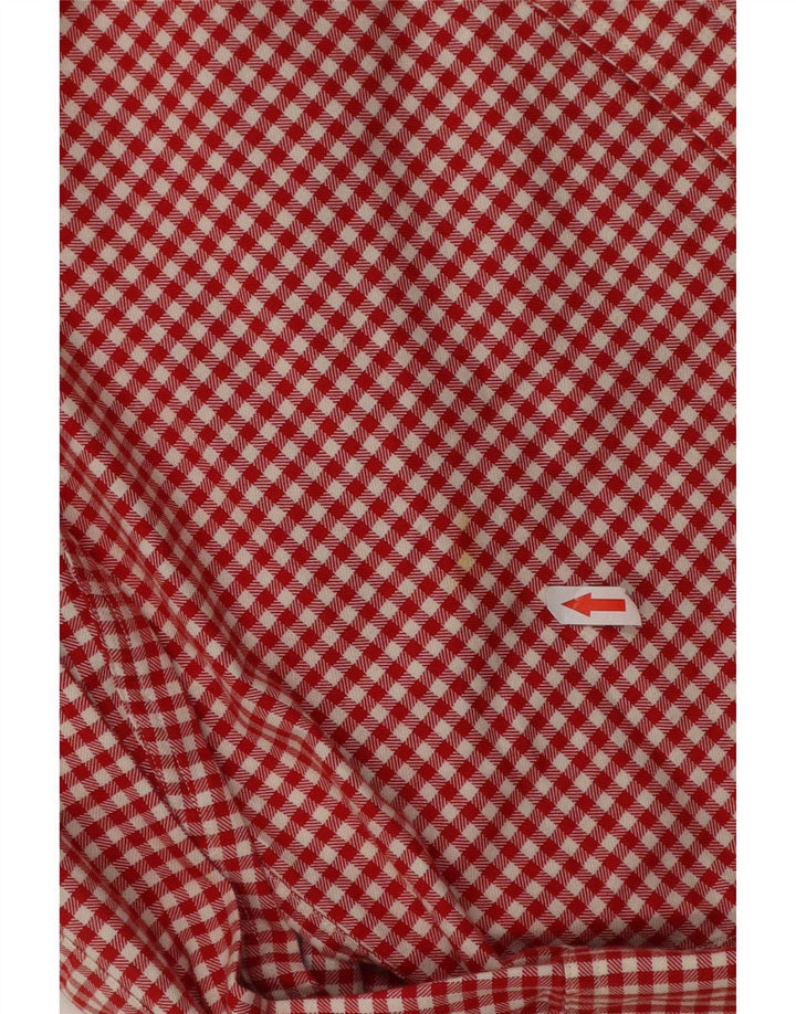 Abercrombie & Fitch Mens Shirt Medium Red Gingham Cotton