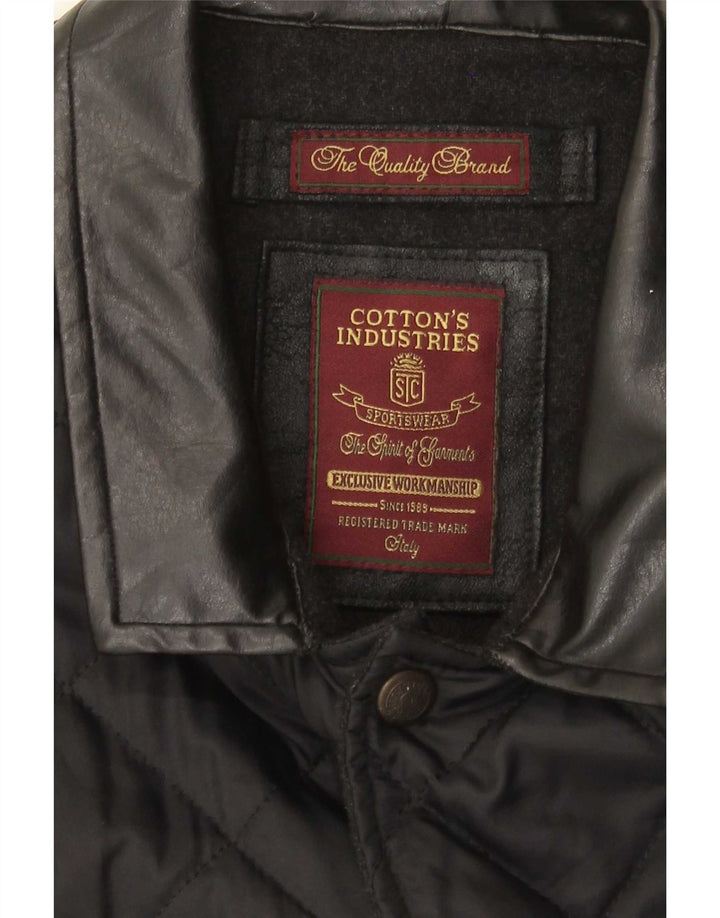 Cotton's Industries Herre Quiltet Gilet UK 38 Medium Black