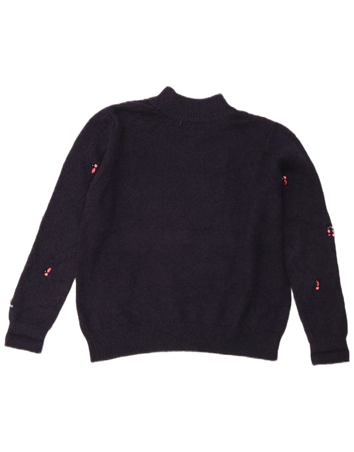 Marks & Spencer Womens Turtle Neck Jumper Sweater UK 12 Medium Navy Blue
