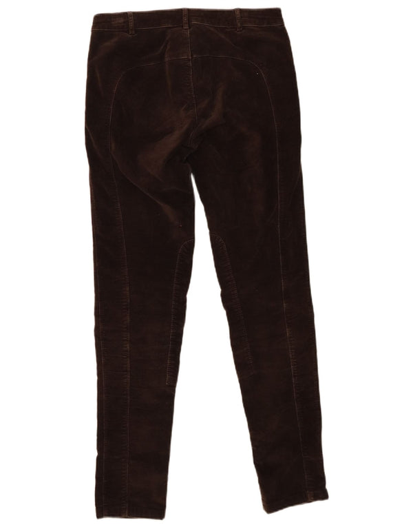 Zara Pantalon décontracté en velours slim pour femme EU 36 XS W26 L28 Coton marron