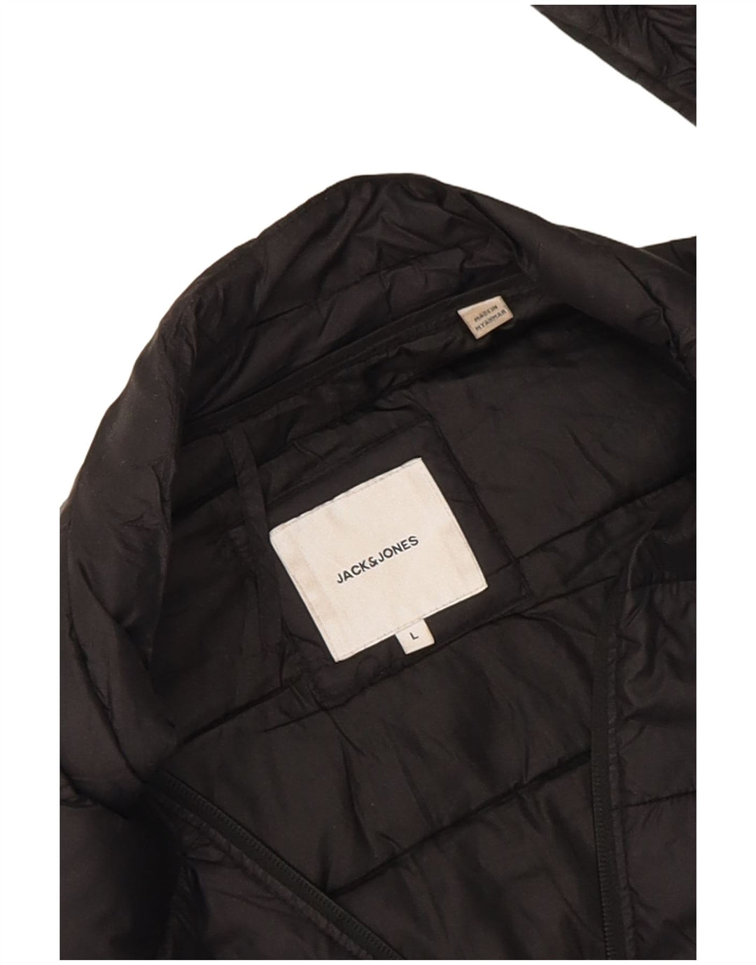 Jack & Jones Mens Padded Jacket UK 40 Large Black