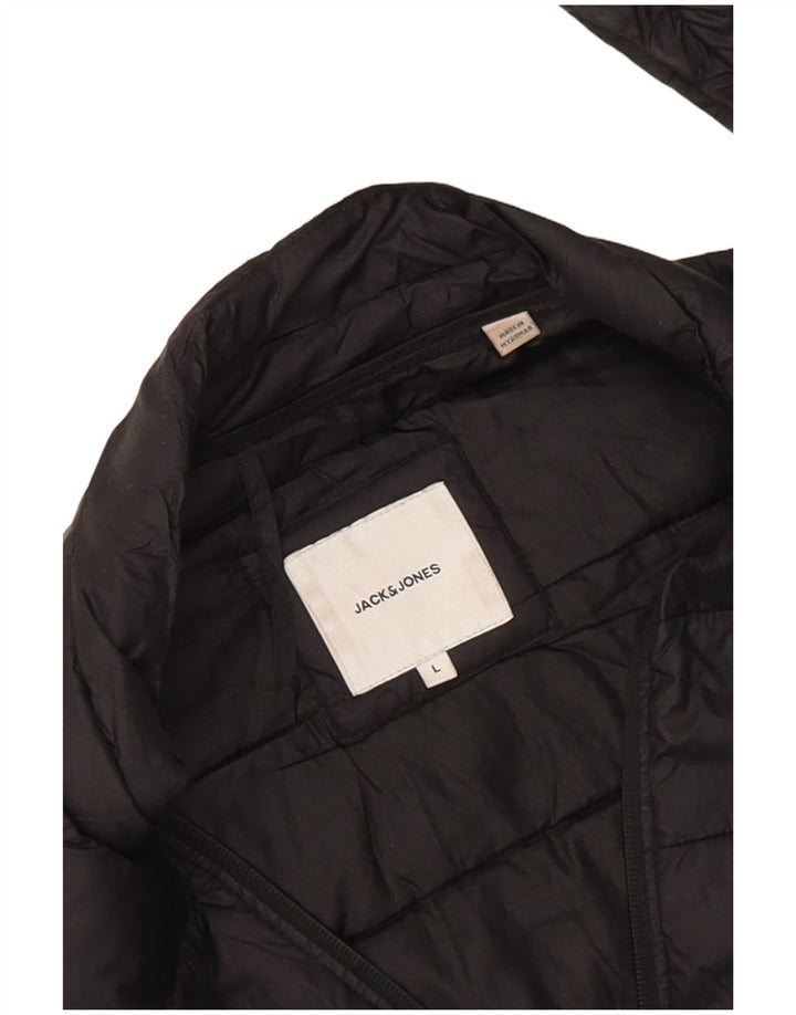 Jack & Jones Mens Padded Jacket UK 40 Large Black