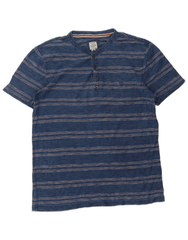 Fat Face Mens T-Shirt Top Medium Navy Blue Striped
