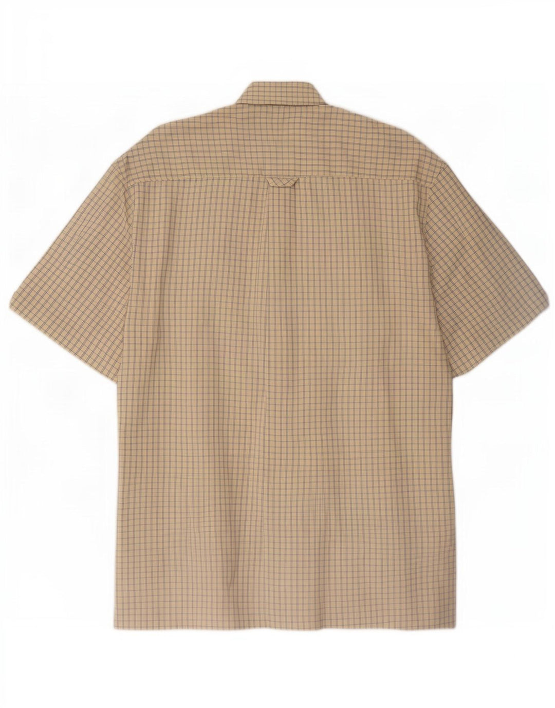 Camicia a maniche corte da uomo Ben Sherman in cotone a quadretti beige medio