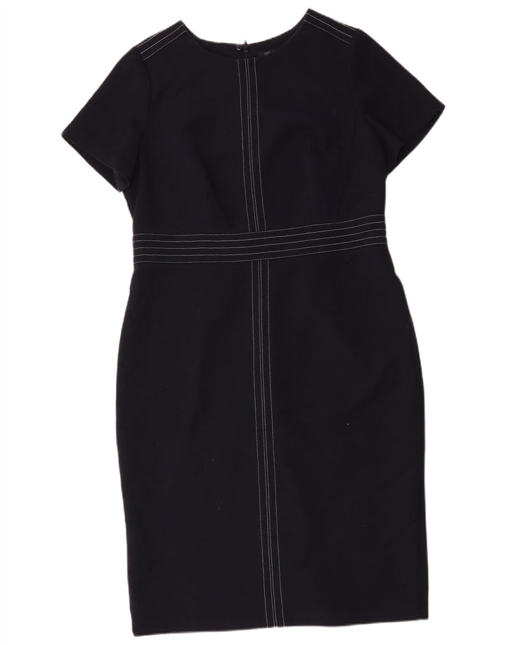 Abito tubino da donna Marks & Spencer UK 16 grande poliestere blu navy