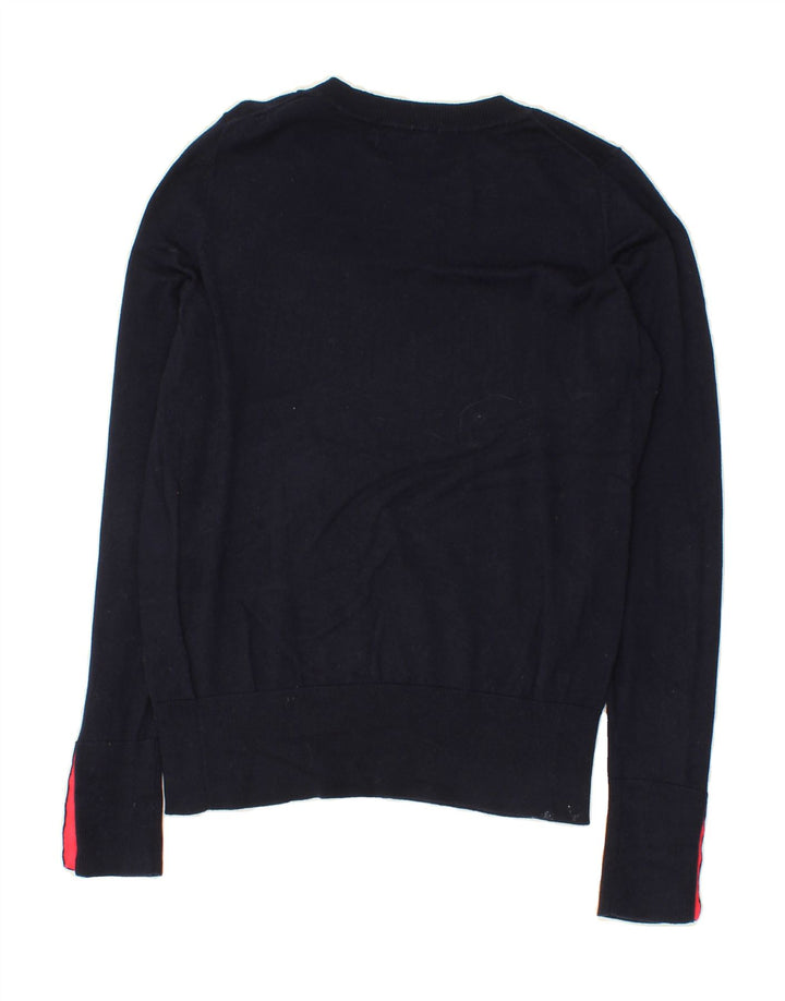BODEN Mens Crew Neck Jumper Sweater Small Navy Blue Cotton Vintage Boden and Second-Hand Boden from Messina Hembry 