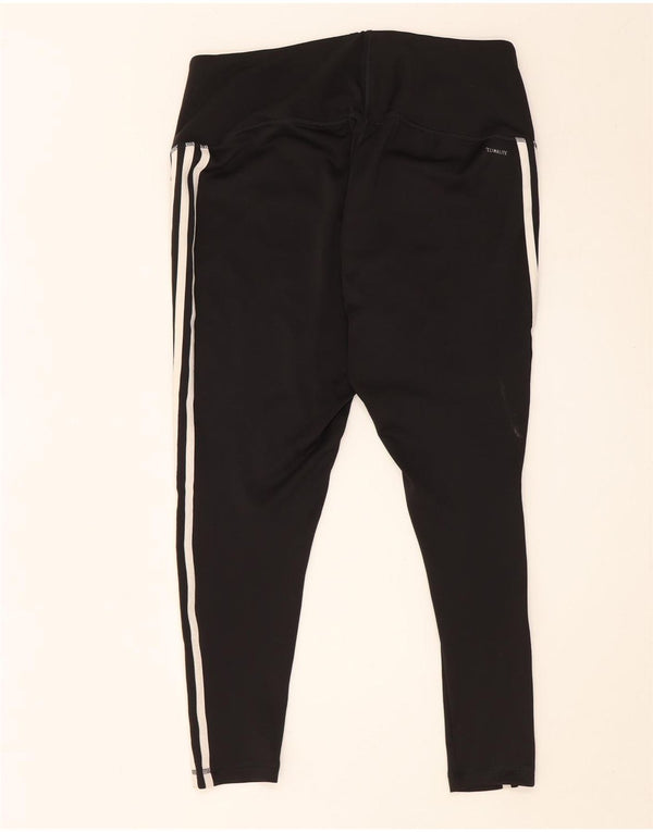 Adidas Womens Climalite Crop Leggings UK 20/22 XL Sort Polyester