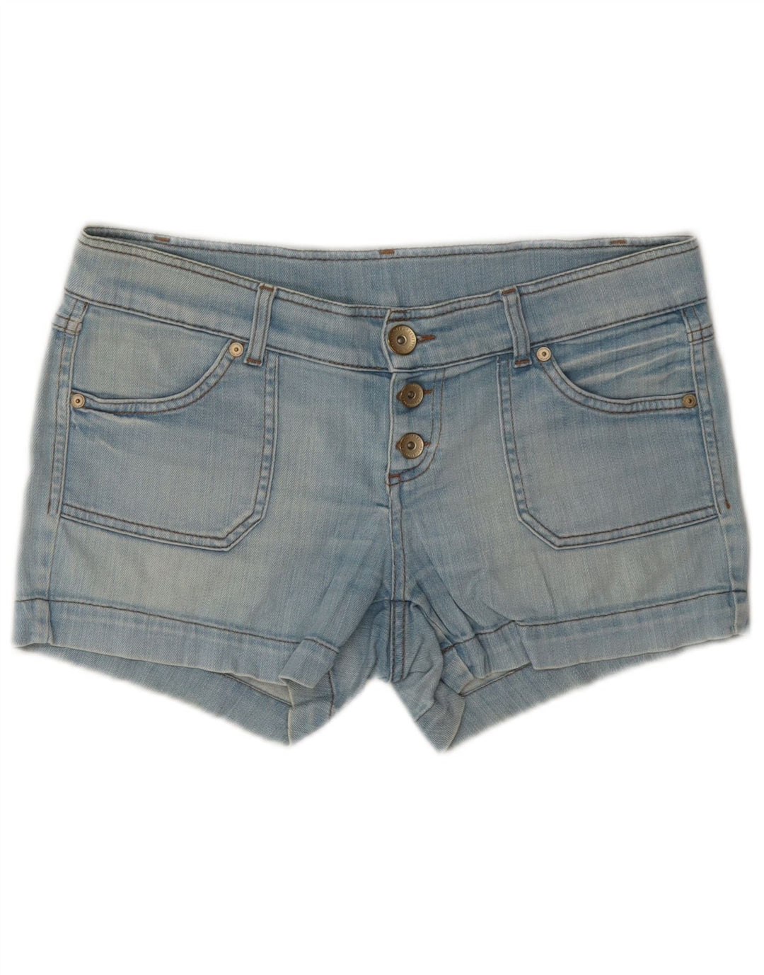 Benetton Womens Denim Shorts W32 Large Blue