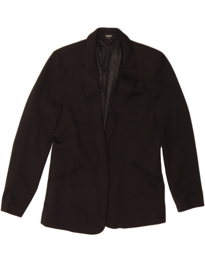 OASIS Womens Open Blazer Jacket UK 10 Small Black Polyester Vintage Oasis and Second-Hand Oasis from Messina Hembry 
