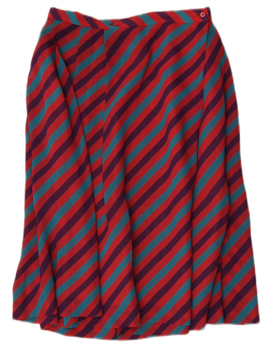 Vintage Womens Flared Skirt IT 46 Large W28 Multicoloured Striped Polyester