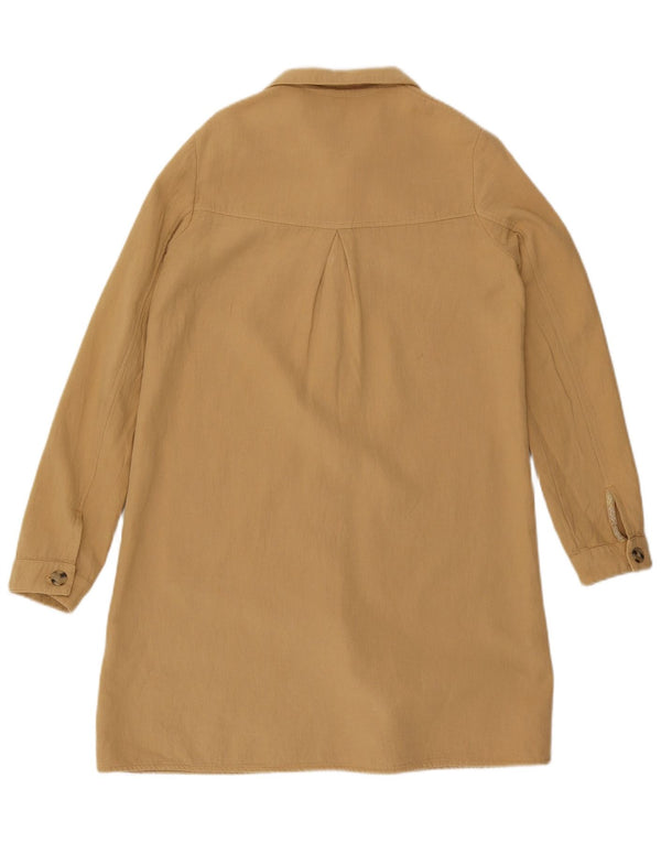 Zara Damen Übergroßer Mantel UK 6 XS Beige
