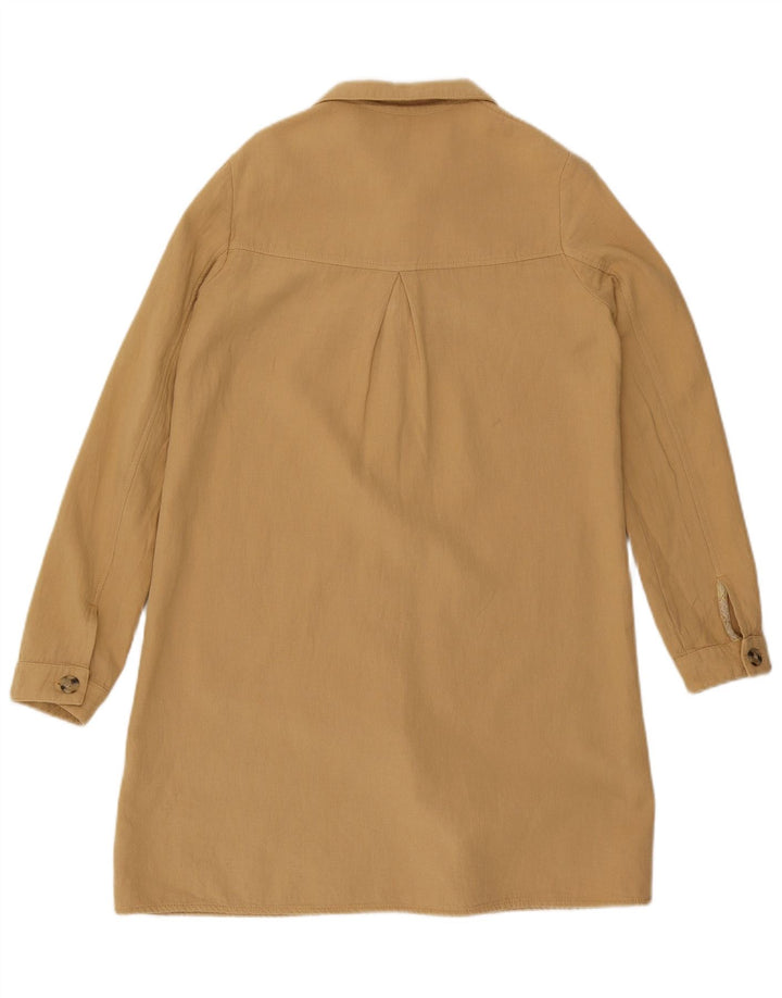 Zara Damen Übergroßer Mantel UK 6 XS Beige