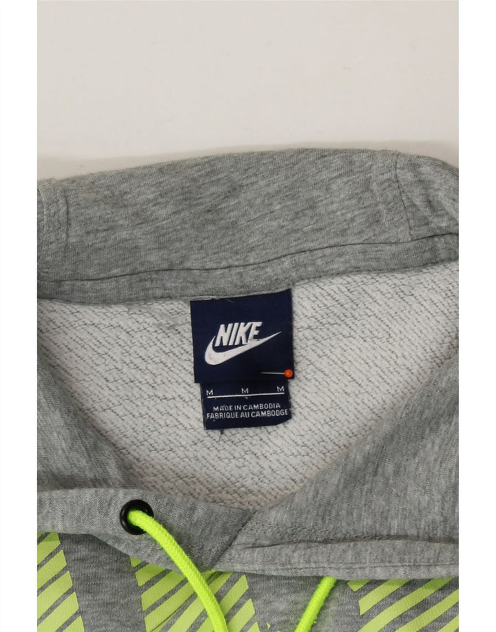 NIKE Mens Graphic Hoodie Jumper Medium Grey Cotton Vintage Nike and Second-Hand Nike from Messina Hembry 
