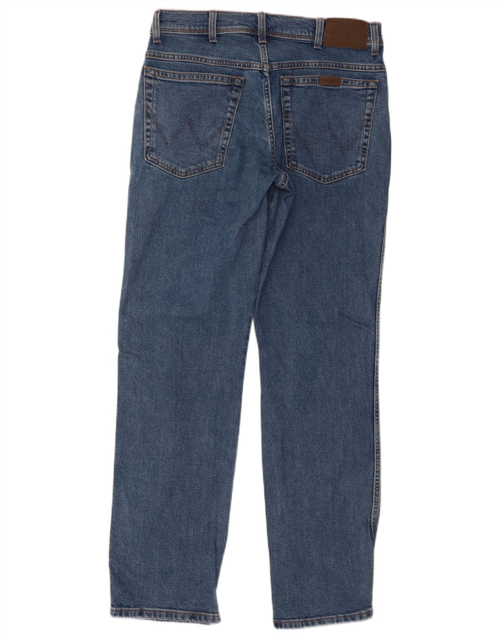 Wrangler Straight Jeans til mænd W33 L32 blå bomuld