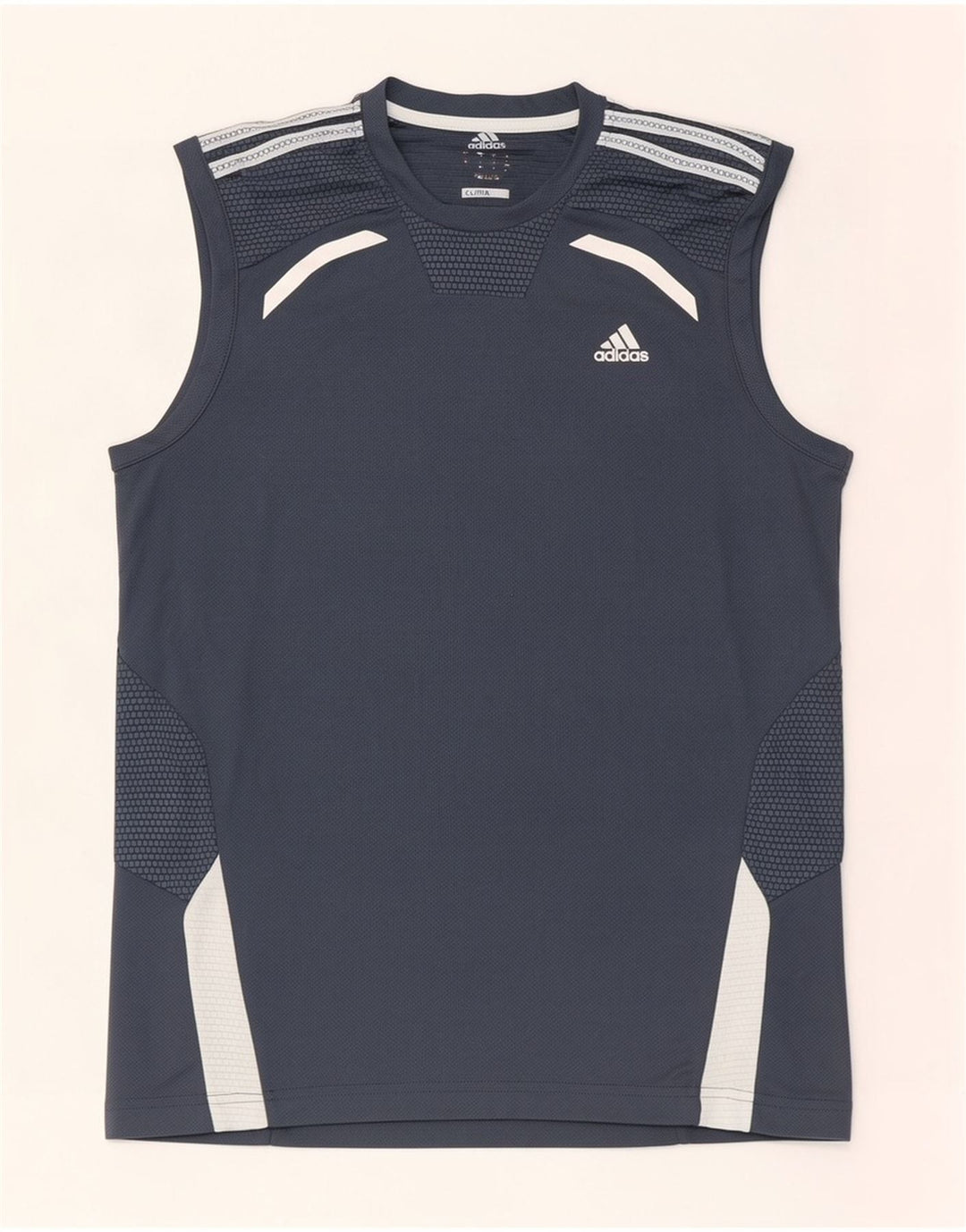 Canottiera Adidas Clima 365 da uomo piccola in poliestere color block grigio