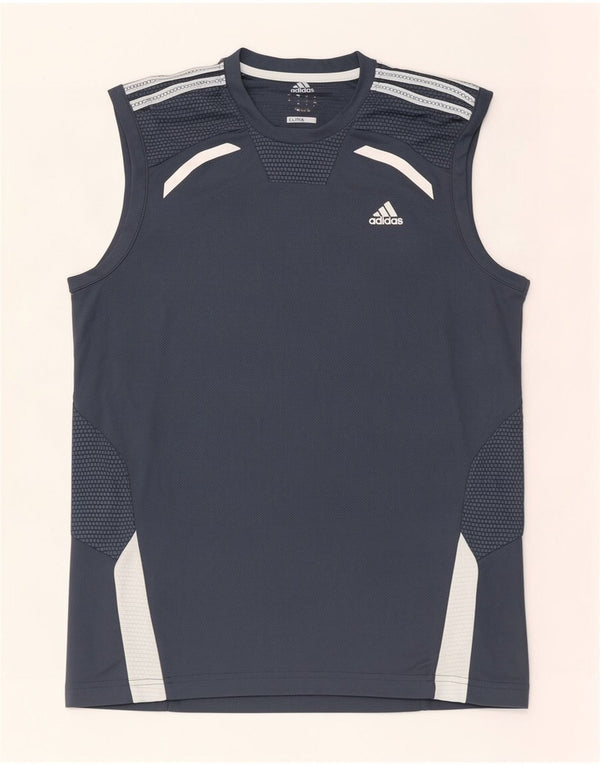 Adidas Mens Clima 365 Vest Top Pequeno Cinza Colourblock Poliéster