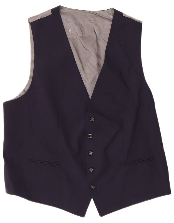 Tommy Hilfiger Mens Tailored Waistcoat IT 56 XL Navy Blue Virgin Wool