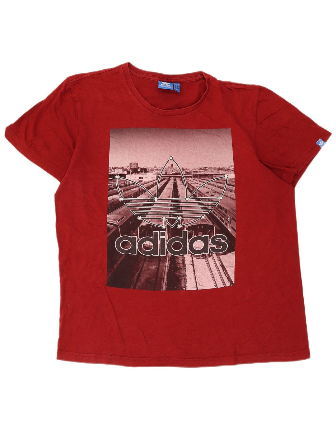 Adidas Mens Graphic T-Shirt Top Large Red