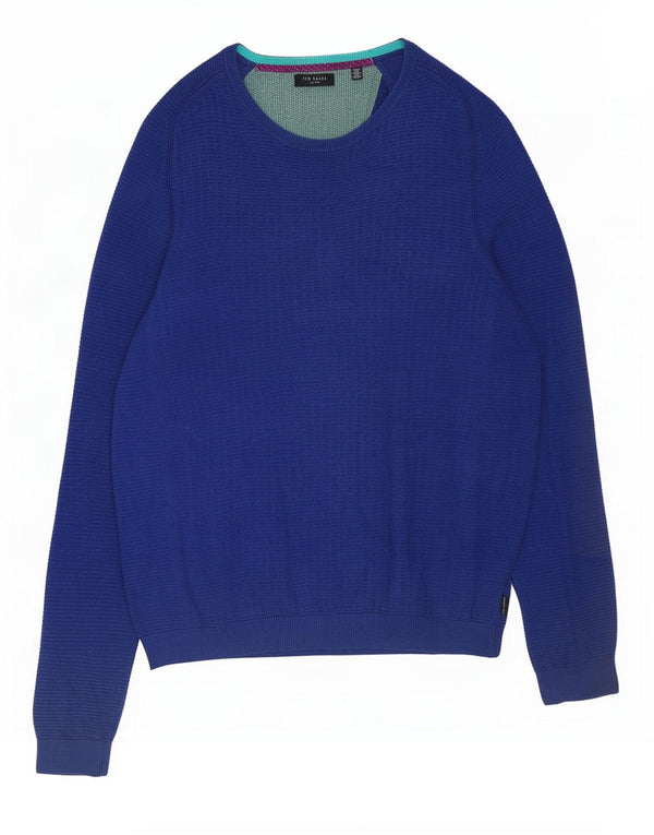 Maglione da uomo con scollo a barca Ted Baker, grande cotone blu