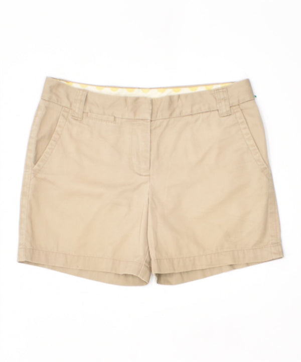 J. CREW Womens Classic Twill Low Waist Chino Shorts W32 Large Beige Cotton