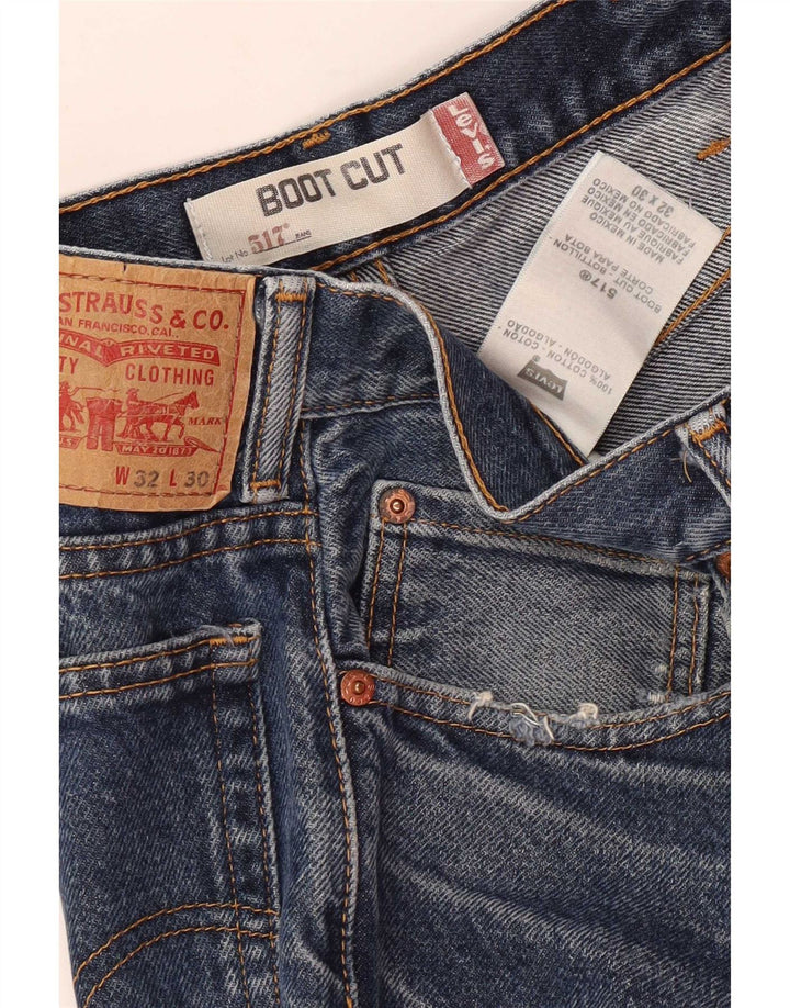 Levi's Masculino 517 Bootcut Jeans W32 L30 Azul Algodão