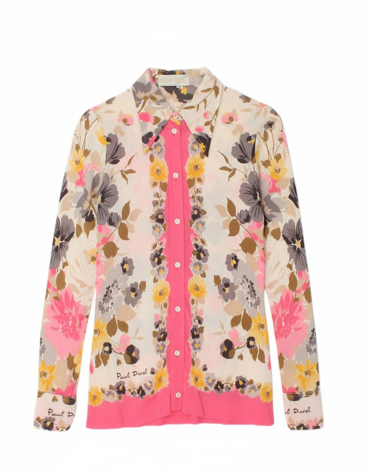 PAUL PAREL Womens Shirt IT 42 Medium Multicoloured Floral