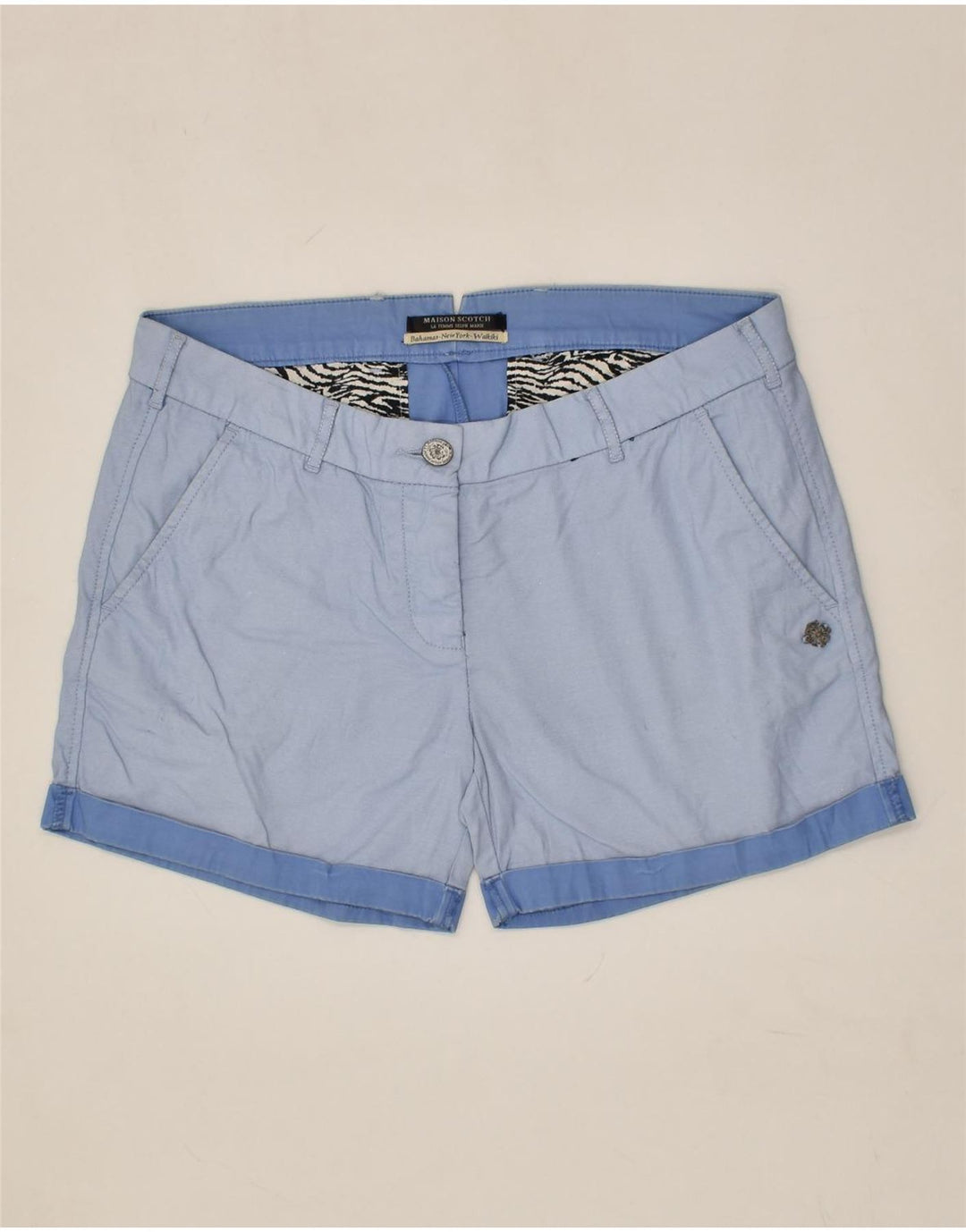 MAISON SCOTCH Womens Hot Pants W30 Medium  Blue Cotton | Vintage Maison Scotch | Thrift | Second-Hand Maison Scotch | Used Clothing | Messina Hembry 