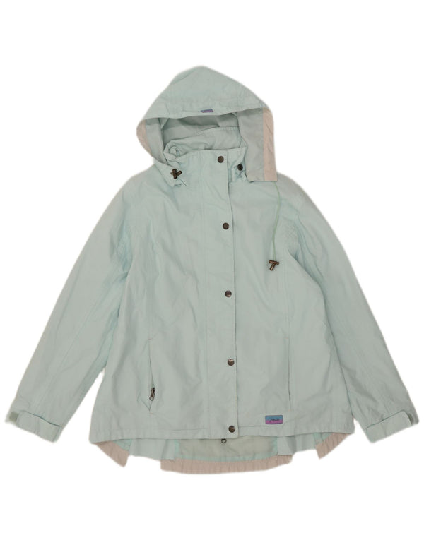 Giacca antipioggia con cappuccio da donna Joules UK 8 Small Turchese Poliestere