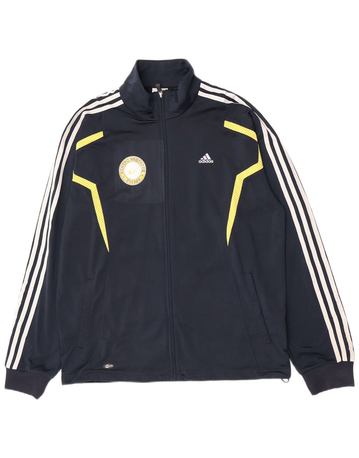 Męska kurtka dresowa Adidas Graphic, średnia granatowa, blok kolorów